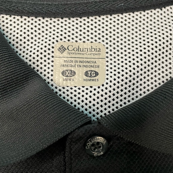 Columbia PFG Mens XL Size Black Color Fabric Fishing Polo Pullover Shirt - Picture 6 of 6